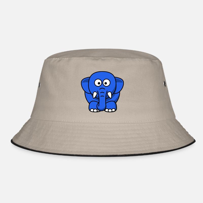 blauer Elefant - Bucket Hat - khaki/black