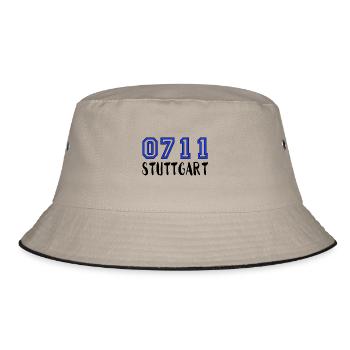 0711 Stuttgart Geschenkidee Stuggi Schwaben - Bucket Hat - Khaki/Schwarz - Vorne