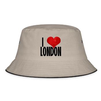 J'AIME LONDON noir - Bob - kaki/noir - Devant
