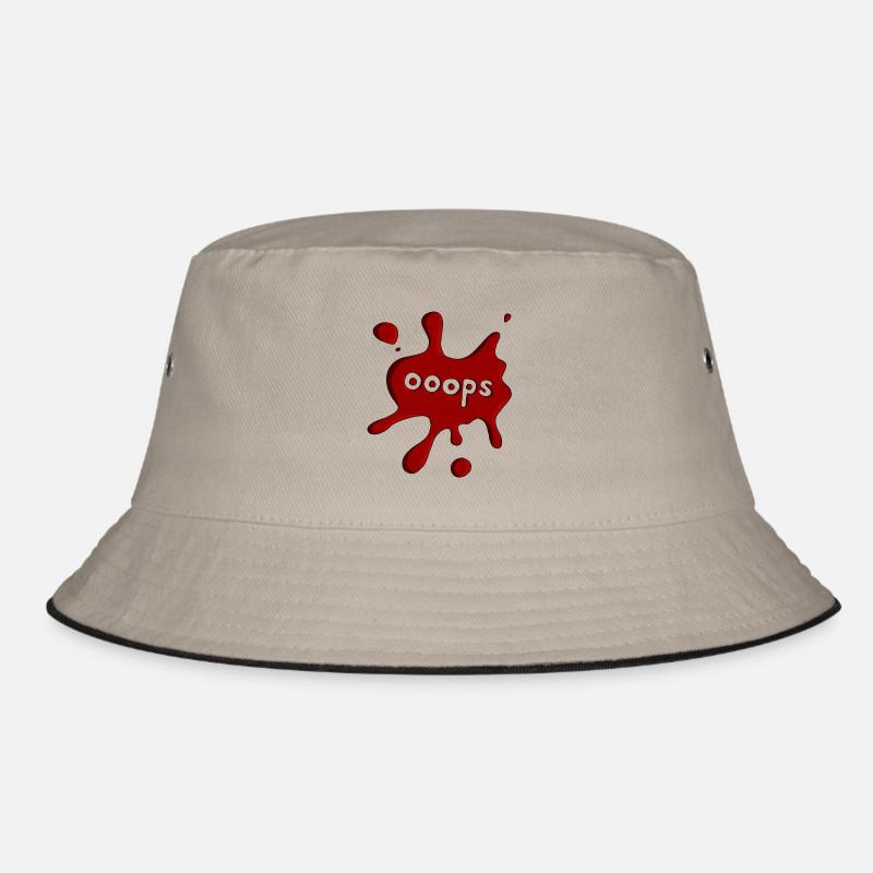 Stain ooops dark red Bucket Hat