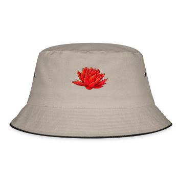lotus - Bucket Hat - khaki/black - Front
