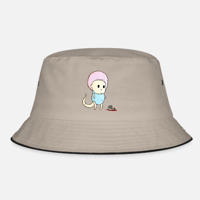 Achille Biseaud - Bucket Hat - Khaki/Schwarz