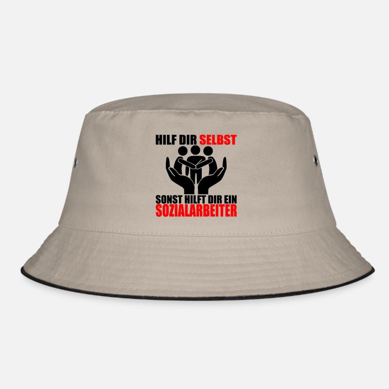 HILF DIR SELBST SONST HILFT DIR EIN SOZIALARBEITER Bucket Hat