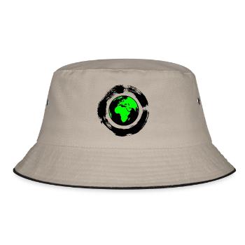 grüne Erde - Bucket Hat - Khaki/Schwarz - Vorne