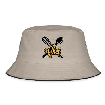 Chef | Chefkoch | Cook - Bucket Hat - khaki/black - Front