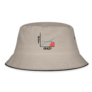 Crazy Hot Skala - Grafik - Graph - Barny - Bucket Hat - Khaki/Schwarz - Vorne