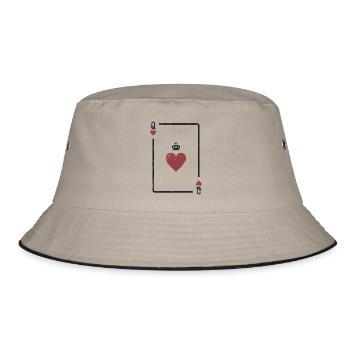Carte Coeur Dame jeu de cartes cadeau Skat joueur - Bob - kaki/noir - Devant