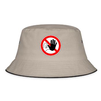 Stop no food - Bucket Hat - khaki/black - Front