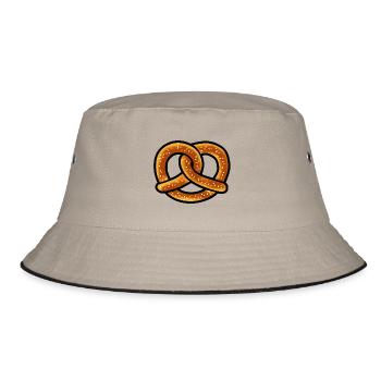 Brezel Bayern - Bucket Hat - Khaki/Schwarz - Vorne
