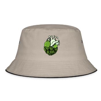 Artischockenherz - Bucket Hat - Khaki/Schwarz - Vorne