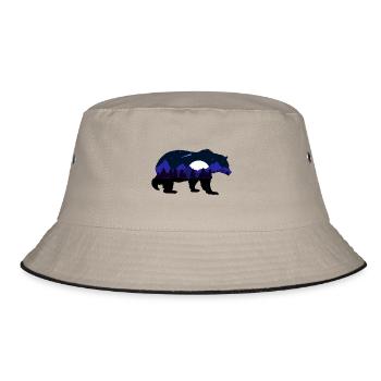 Natur wild 01 - Bucket Hat - Khaki/Schwarz - Vorne