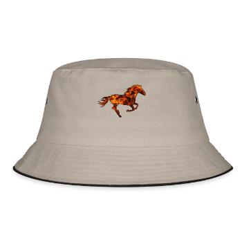 Pferd Pferd - Bucket Hat - Khaki/Schwarz - Vorne