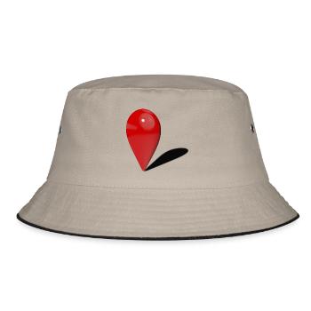 You are here - Bucket Hat - khaki/black - Front