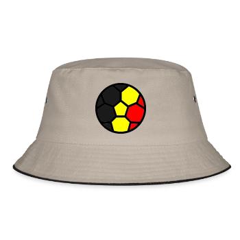 Soccer World Cup Flag Belgium World Cup - Bucket Hat - khaki/black - Front