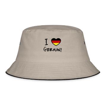 Germany - Bucket Hat - Khaki/Schwarz - Vorne