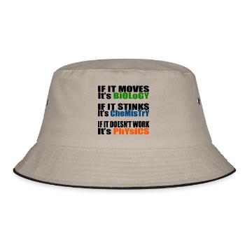 Natural Science Biology Chemistry Physics Teacher - Bucket Hat - khaki/black - Front