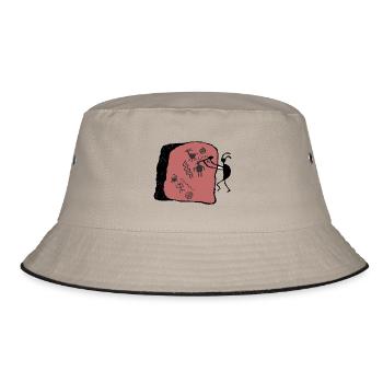 Cave artist - Bucket Hat - khaki/black - Front