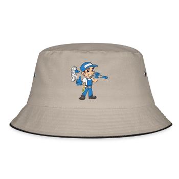 Building cleaner Window cleaner - Bucket Hat - khaki/black - Front