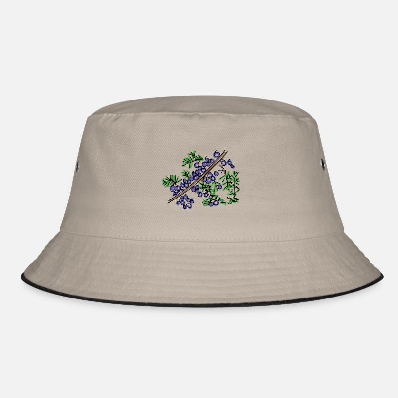 Wacholder - Bucket Hat - Khaki/Schwarz