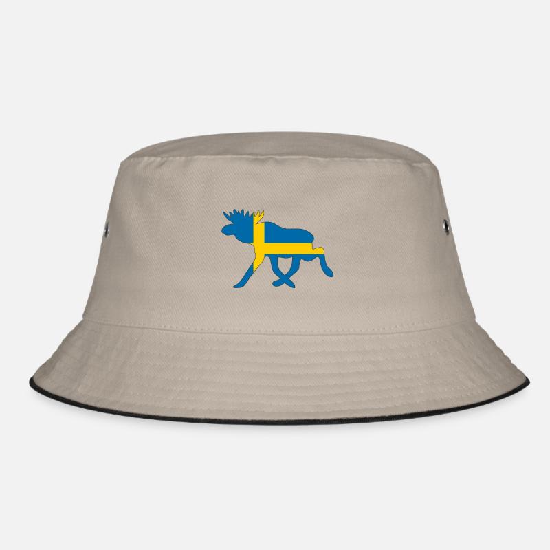 Sweden / Moose Flag - gift for the holidays Bucket Hat