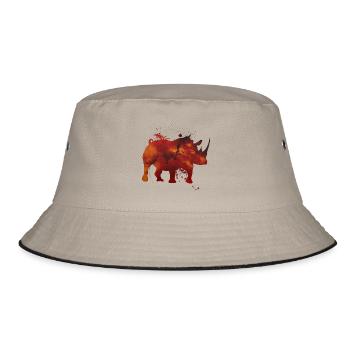 Space Nashorn - Bucket Hat - Khaki/Schwarz - Vorne
