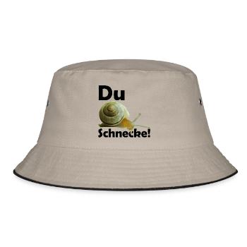 You snail! - Bucket Hat - khaki/black - Front