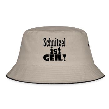 Schnitzel is cool - Bucket Hat - khaki/black - Front