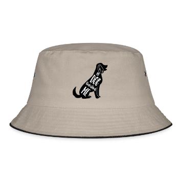 dog lover - Bucket Hat - khaki/black - Front