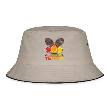 tennis racket - Bucket Hat - khaki/black - Front