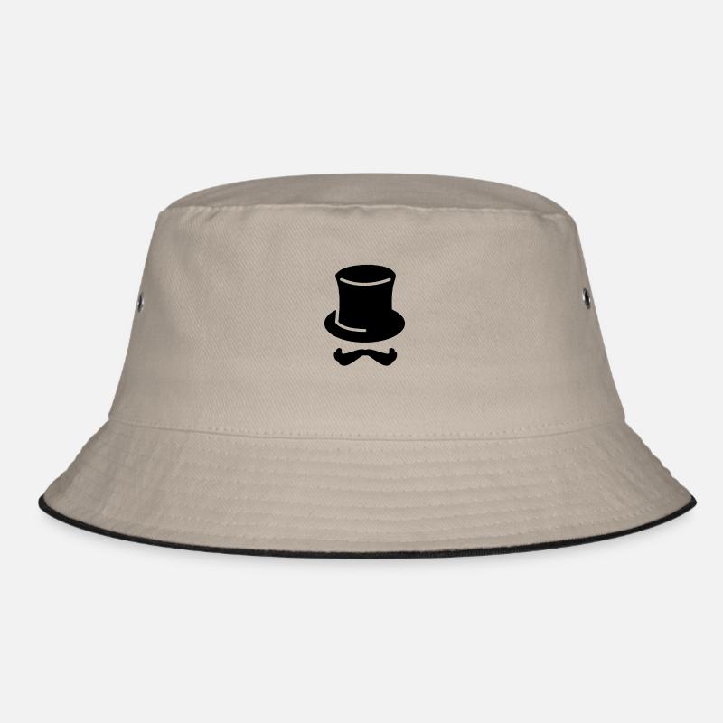 Zauberer Cylinder - Bucket Hat - Khaki/Schwarz