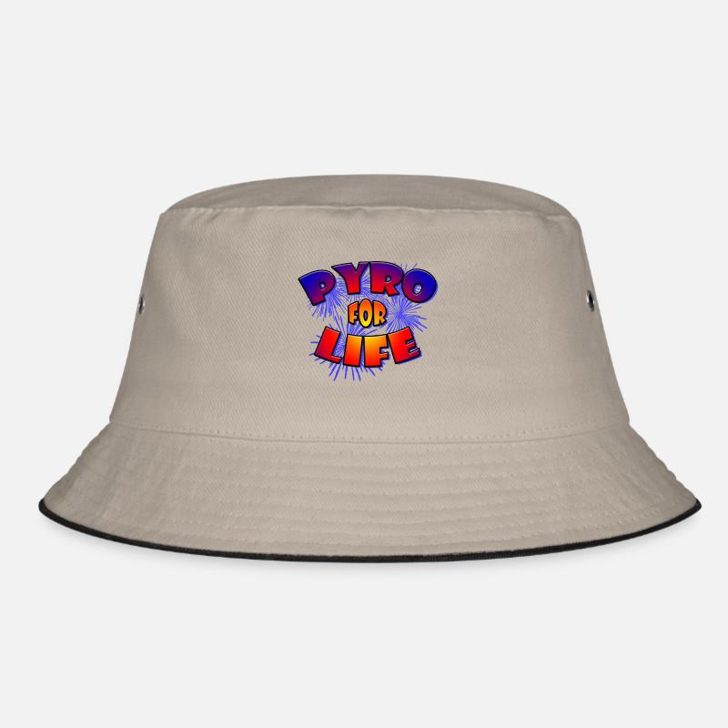 Pyro for life firework Feuerwerk - Bucket Hat - Khaki/Schwarz