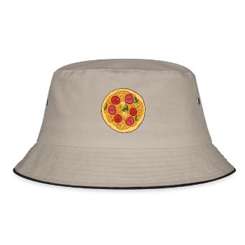 Pizza Tomate Champignons Cadeau - Bob - kaki/noir - Devant