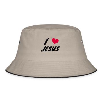 j'aime jésus - Bob - kaki/noir - Devant