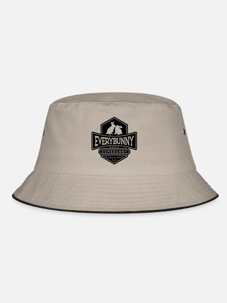Every rabbit needs a rabbit cuddle Black - Bucket Hat - khaki/black - Front