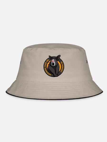 Hungry rabbit needs food feed me Funny - Bucket Hat - khaki/black - Front