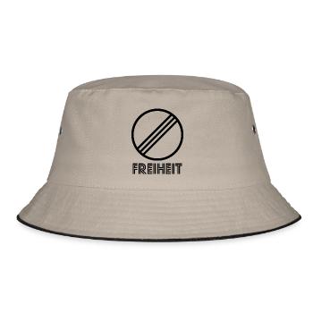 Unbegrenzte Geschwindigkeit Freiheit (b) - Bucket Hat - Khaki/Schwarz - Vorne