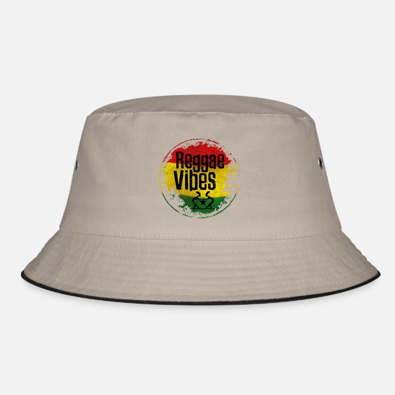 Reggae Vibes Paix Amour - Bob - kaki/noir