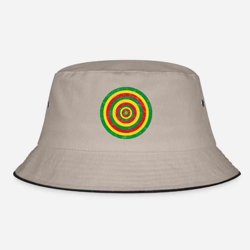 Rasta-Farbkreis-Vintage-Effekt Jah Bucket Hat