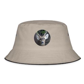 Deer Fawn Deer Deer Reindeer - Bucket Hat - khaki/black - Front