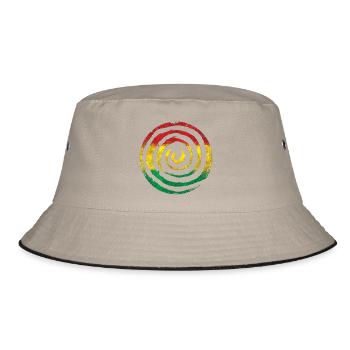 Spirale Zen rastérisée dans la palette de couleurs rasta - Bob - kaki/noir - Devant
