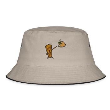 Doner kebab in the bread - Bucket Hat - khaki/black - Front