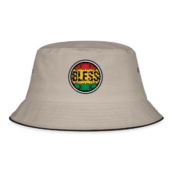 Rastafarian Floral Pattern - Bucket Hat - khaki/black - Front