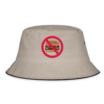 Burger - Bucket Hat - Khaki/Schwarz - Vorne