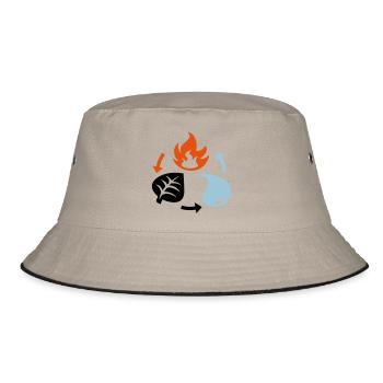 Fire, Water, Plant Elements - Bucket Hat - khaki/black - Front