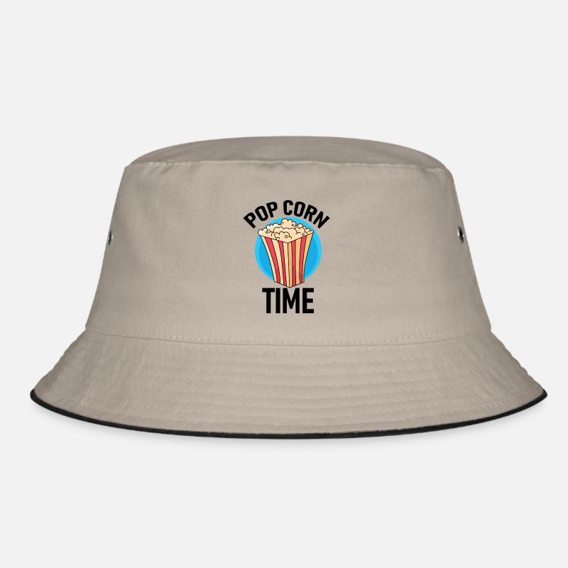 Popcorn Time! - Bucket Hat - khaki/black
