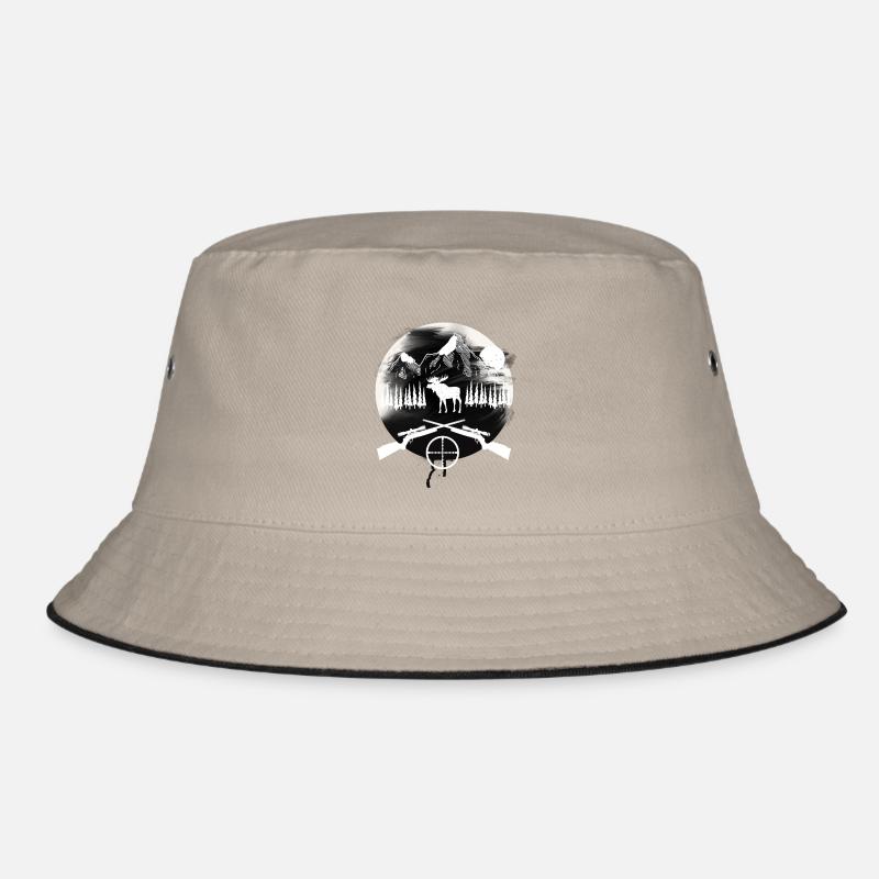 Hunter hunting elk Bucket Hat