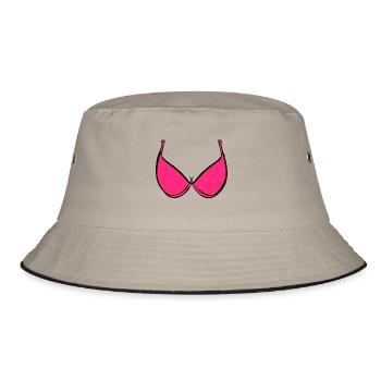 Breasts Bra Pink - Bucket Hat - khaki/black - Front
