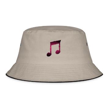 Music musical note - Bucket Hat - khaki/black - Front