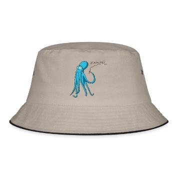 Octopus is crashing - Bucket Hat - khaki/black - Front