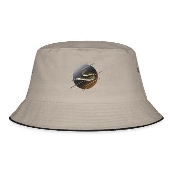 Eel fishing worm fish - Bucket Hat - khaki/black - Front